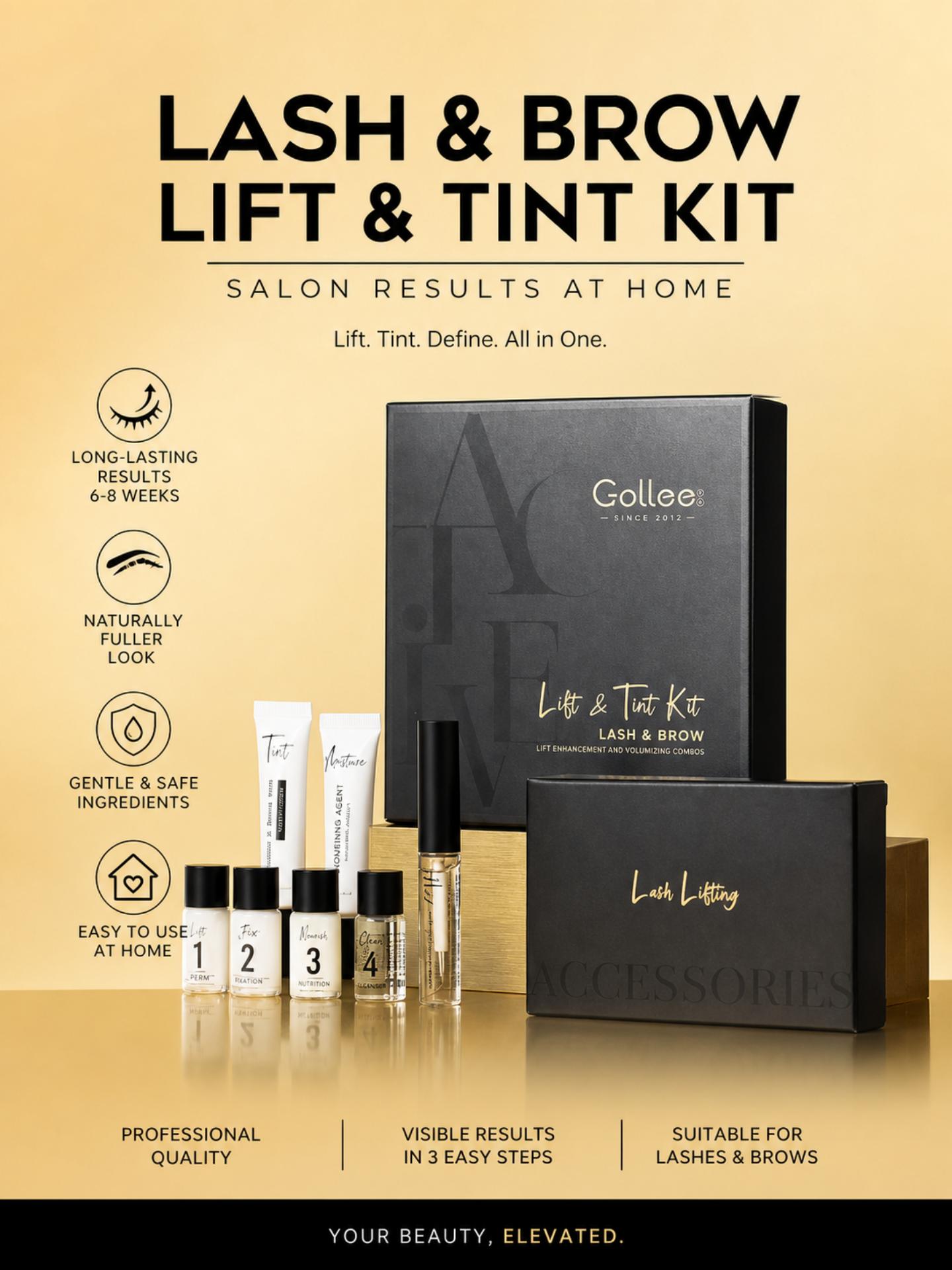 Brow Lamination Kit - GOLLEE Kirpik Lifting Boyama Kiti Kaş