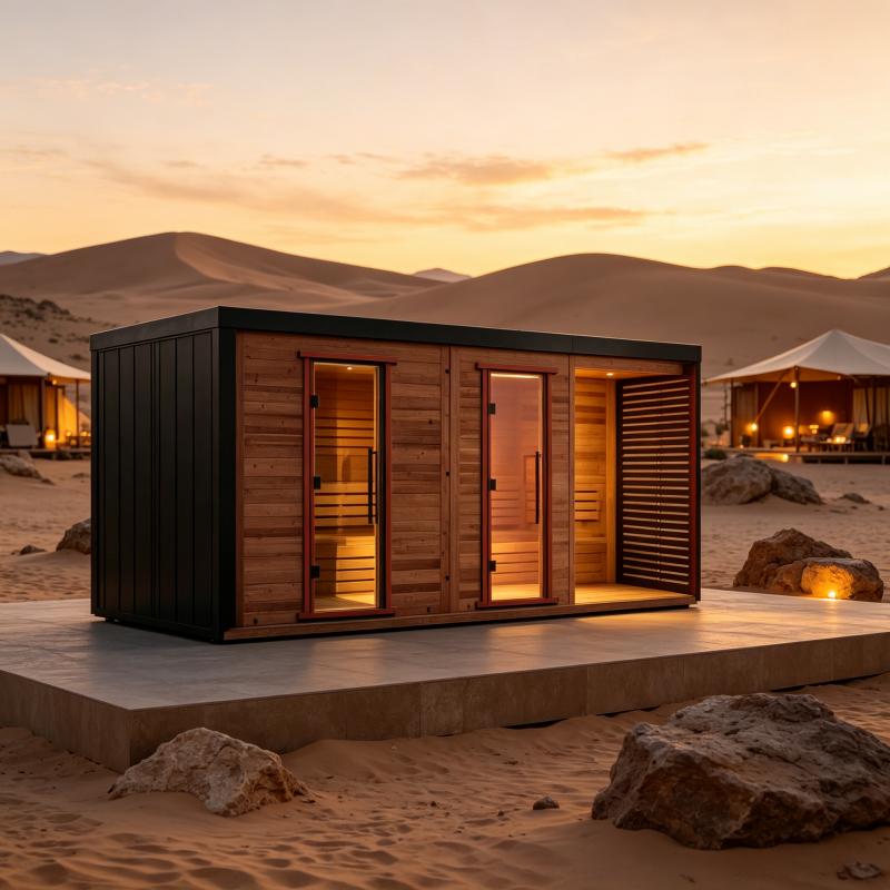 Wellness Resort Spa - Özel Tasarım Ahşap Sauna Odası, İç